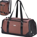HONYMUM Travel Duffle Bag (50L) for Men，Medium Sports Gym Bag with Shoe Compartment &Wet Pocket，Weekend Overnight Bags Waterproof Carry on Duffel Bag Backpack for Mens Traveling，Black